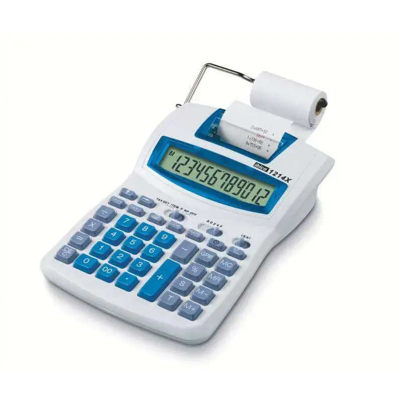 Ibico 1214X Calculadora Semi-Profesional Pantalla LCD 12 Digitos - Impresion a 2 Colores - Velocidad de Impresion 2.4 Lineas por