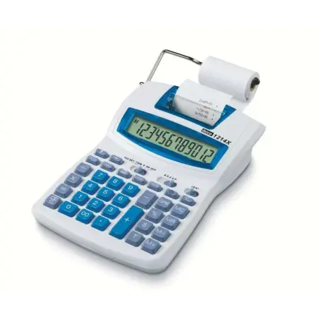 Ibico 1214X Calculadora Semi-Profesional Pantalla LCD 12 Digitos - Impresion a 2 Colores - Velocidad de Impresion 2.4 Lineas por