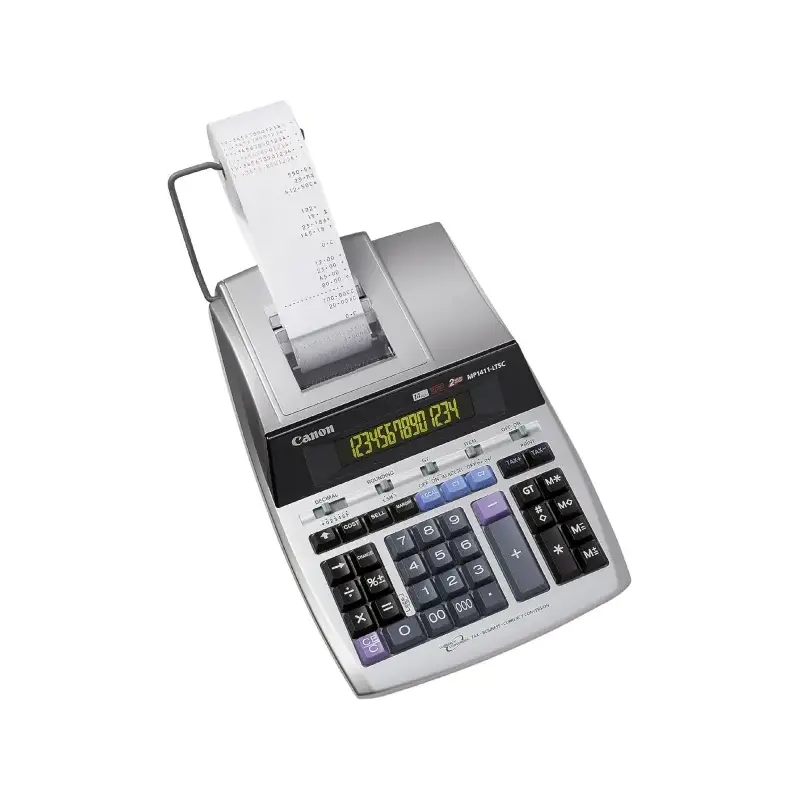 Canon MP1411-LTSC GB Calculadora de Impresion 14 Digitos - Impresion en Negro y Rojo - Pantalla LCD de 1 Linea - Diseño de Tecla