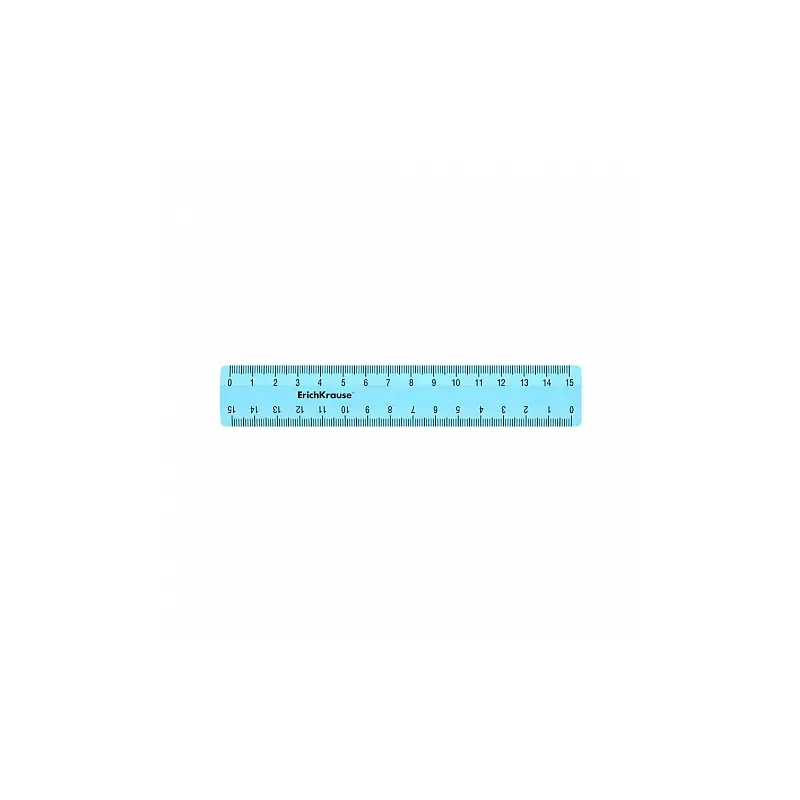 Erichkrause Pastel Regla 15cm - Perfecta para Uso Escolar o de Oficina - Color Azul Pastel | Ahorro Imprimiendo