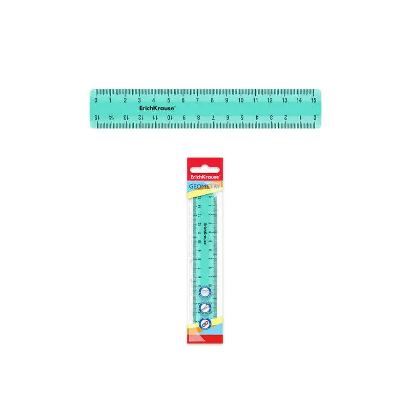 Erichkrause Regla Pastel Mint - 15cm - Menta - Bolsa de Polietileno | Ahorro Imprimiendo