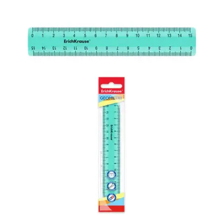 Erichkrause Regla Pastel Mint - 15cm - Menta - Bolsa de Polietileno | Ahorro Imprimiendo