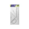Bismark Pack de Reglas para el Colegio - Incluye Regla de 30cm - Escuadra de 12,5cm - Cartabon de 17.5cm - Transportador de 10cm