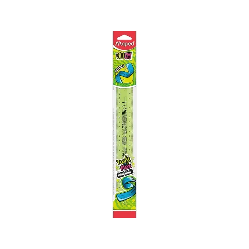 Maped Twist´n Flex Regla de Flexible 30cm - Irrompible - Doble Graduacion - Colores Aleatorios Azul, Rosa y Verde | Ahorro Impri