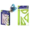 Bismark Pack de 4 Reglas Flexibles - Regla Recta - Transportador - Escuadra - Cartabon - Colores Surtidos | Ahorro Imprimiendo