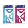 Bismark Pack de 4 Reglas Flexibles - Regla Recta - Transportador - Escuadra - Cartabon - Colores Surtidos | Ahorro Imprimiendo
