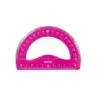 Milan Pack de 4 Reglas Flexibles y Resistentes - Regla, Escuadra, Cartabon y Transportador - Color Rosa | Ahorro Imprimiendo