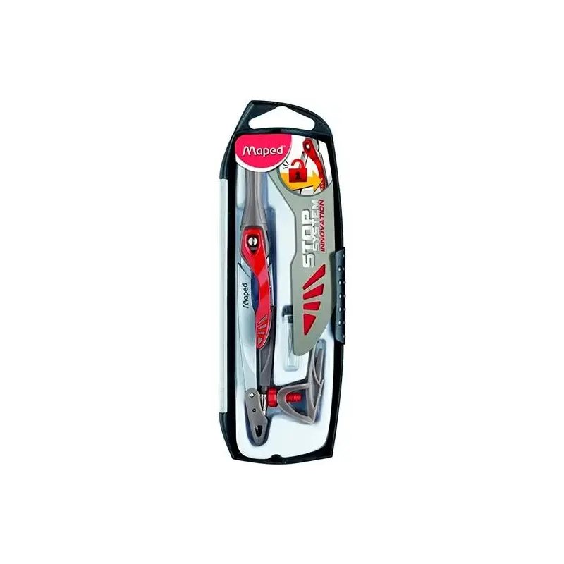 Maped Stop System Innovation Compas con Mina + Pack de Minas + Adaptador | Ahorro Imprimiendo