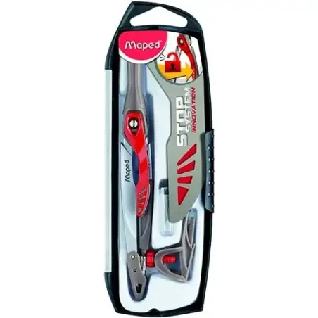 Maped Stop System Innovation Compas con Mina + Pack de Minas + Adaptador | Ahorro Imprimiendo