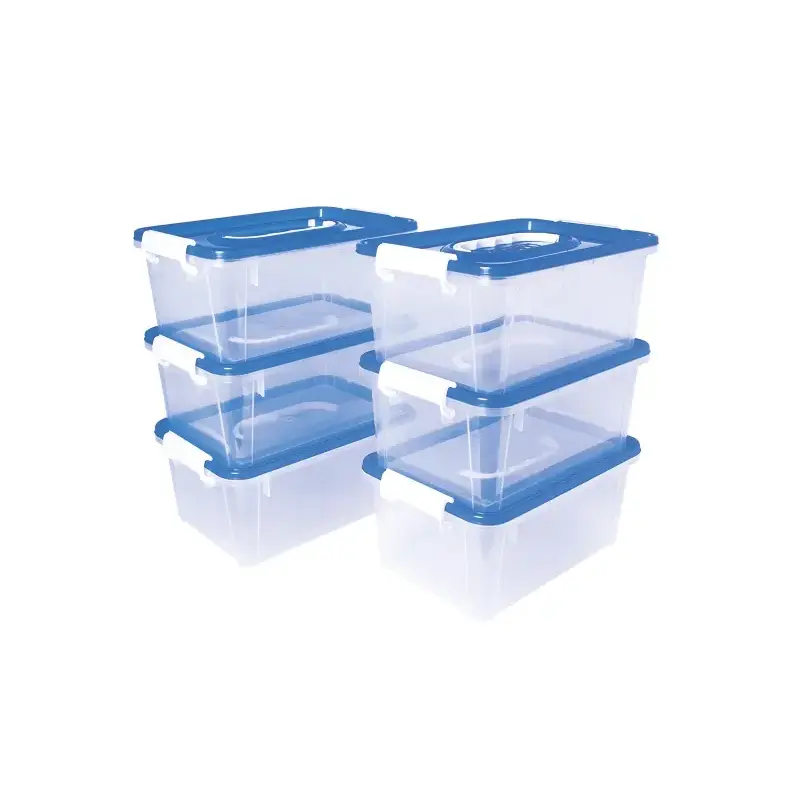 Jovi Pack de 6 Baules para Almacenaje Escolar 280x190x130mm - Ideal para Material Escolar y Juguetes - Facil de Apilar - Cuerpo