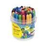 Jovi Felt Pens Bote de 48 Rotuladores Jumbo - Punta de 3mm - Tinta de Gran Fijacion - Capuchon de Seguridad Ventilado - Colores