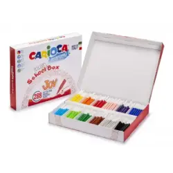 Carioca Joy School Box Pack de 288 Rotuladores - Punta 2.8mm - Tinta Superlavable - Bloqueada y con Tapa Ventilada - Ideal para