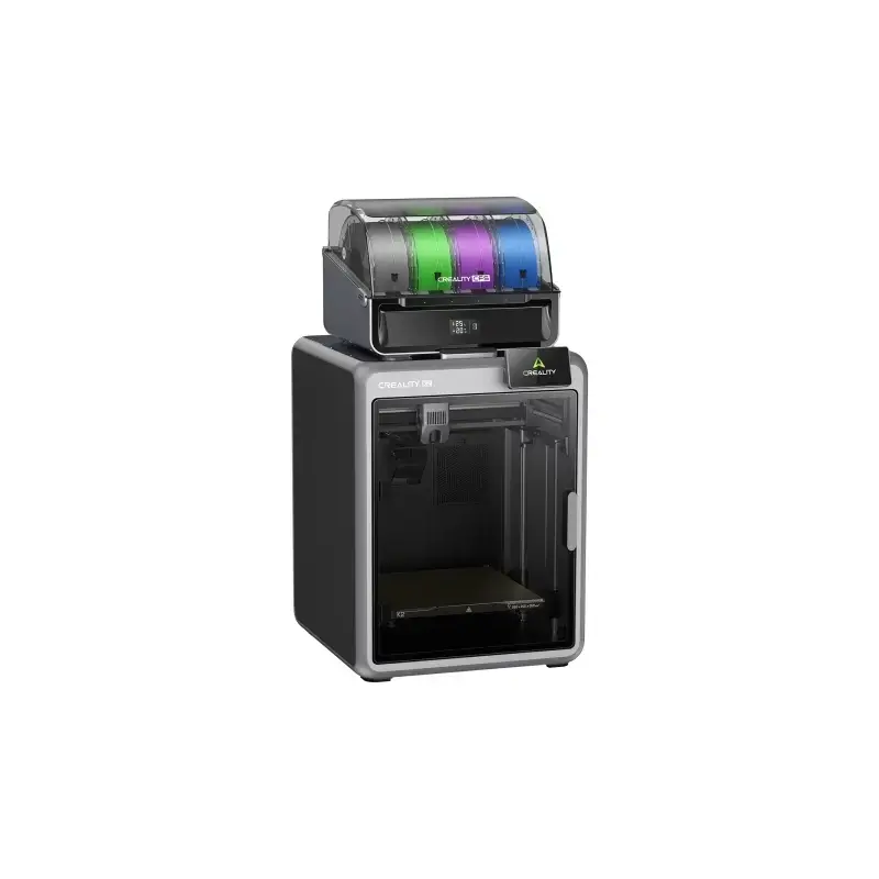 Creality K2 Combo Impresora 3D Cerrada + Unidad CFS - Volumen 26x26x26cm - Impresion de Alta Velocidad de hasta 600mm/s - Doble