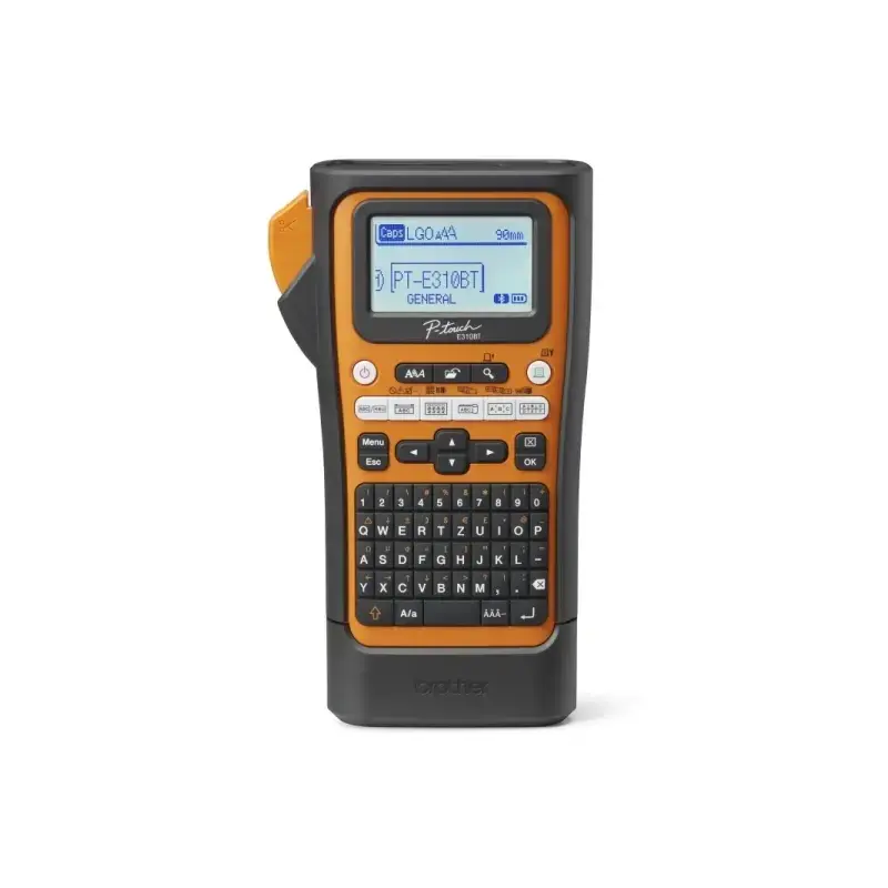 Brother PT-E310BTVP Rotuladora Electronica Bluetooth 5.0, USB - Pantalla LCD 180x180dpi - Velocidad de Impresion 20 mm/s - Ancho