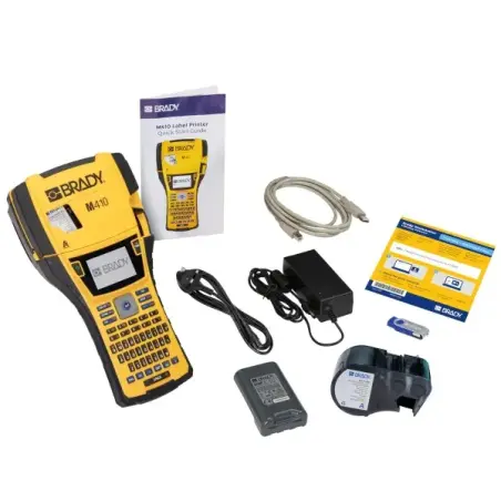 Brady M410 Impresora de Etiquetas Portatil - Pantalla LCD - Resolucion 300ppp - Anchura Maxima de la Etiqueta 25.40mm - Color Am