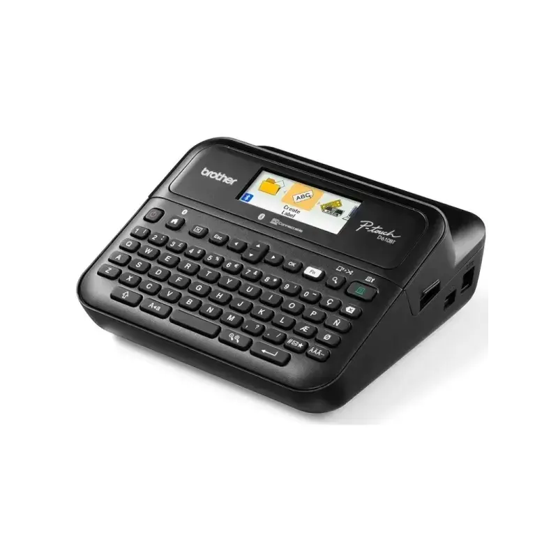 Brother P-Touch D610BT Rotuladora Electronica - Pantalla LCD a Color - Ancho Max. de Cinta 24mm - Bluetooth, USB - Color Negro