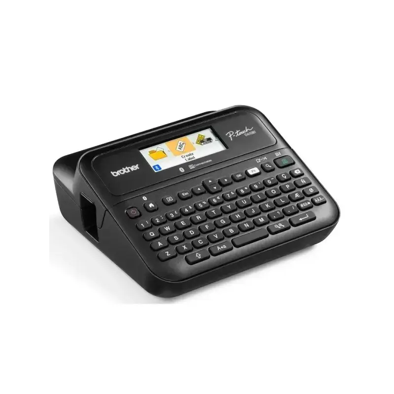Brother P-Touch D610BT Rotuladora Electronica - Pantalla LCD a Color - Ancho Max. de Cinta 24mm - Bluetooth, USB - Color Negro
