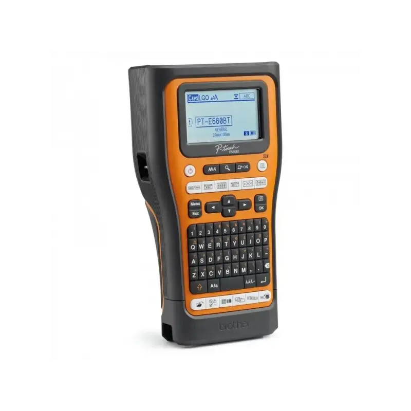 Brother PT-E560BTVP Rotuladora Electronica Bluetooth - Con Conexion a PC - Pantalla LCD - Ancho Max. de Cinta 18mm - Color Negro