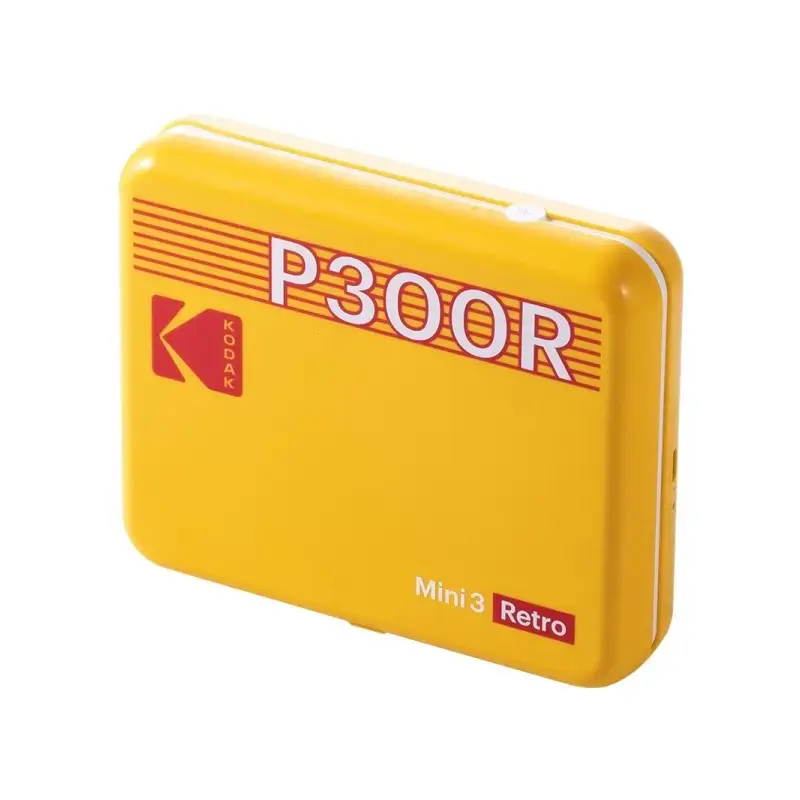 Kodak Mini 3 Retro P300R Impresora Fotografica Portatil Bluetooth - Formato de Impresion 7,6x7,6cm - Alimentacion por Bateria -