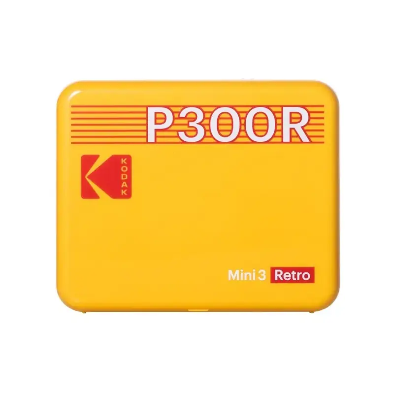 Kodak Mini 3 Retro P300R Impresora Fotografica Portatil Bluetooth - Formato de Impresion 7,6x7,6cm - Alimentacion por Bateria -