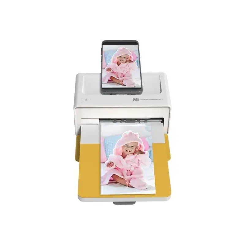 Kodak PD460 Impresora Fotografica Portatil - 300x300dpi - Tamaño de Foto 10x15cm - Color Blanco/Amarillo