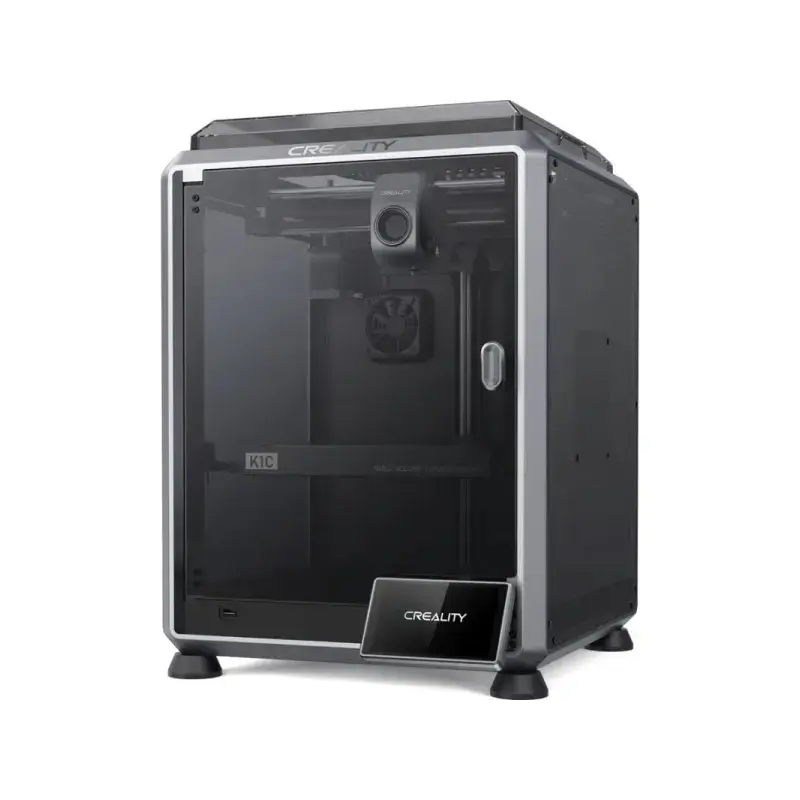 Creality K1C Impresora 3D Cerrada - Tamaño 22x22x25cm - Cuerpo de Aleacion de Aluminio y Cristal - Interfaz de Usuario Inteligen