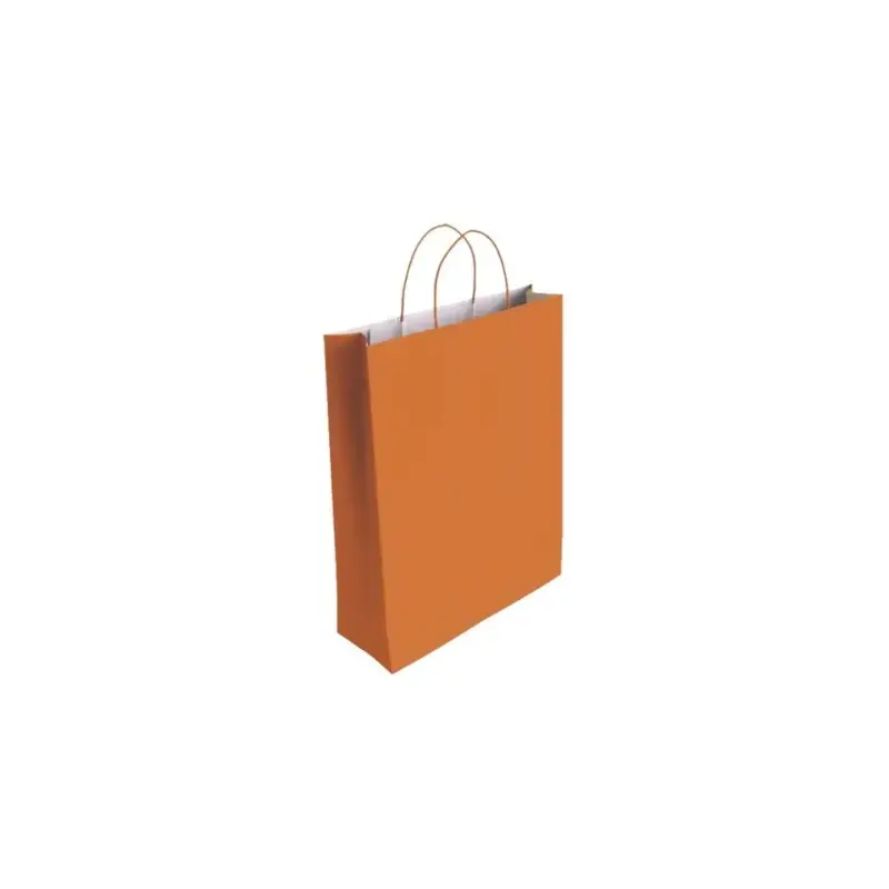 Bismark Bolsa de Papel Celulosa - Medidas 37x12x27cm - Color Naranja